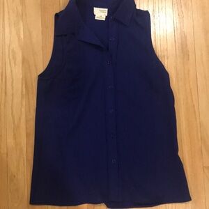 Coincidence and chance royal blue collared tank